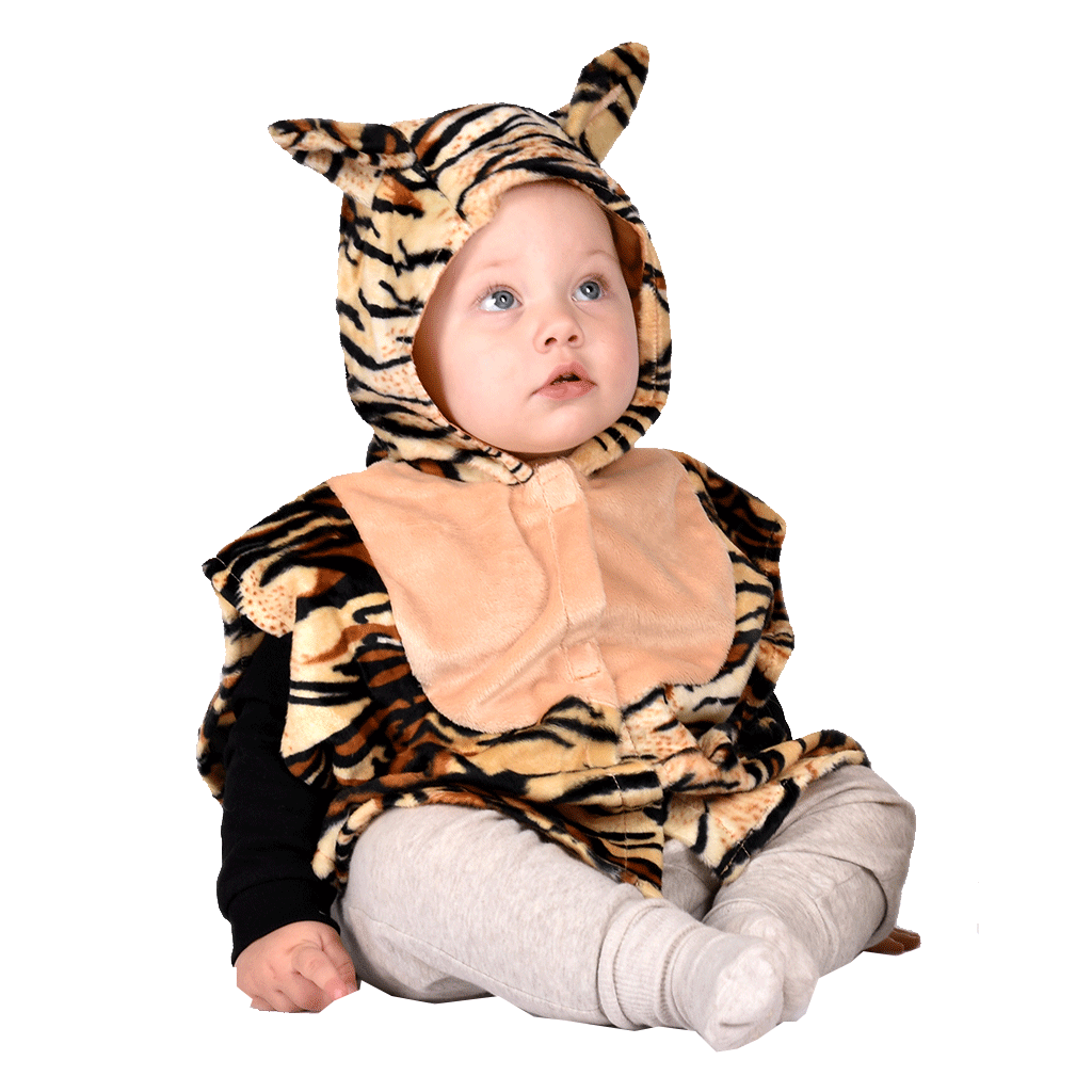Den goda Fen Animal Costume, Tiger Cape - Ages 1-4