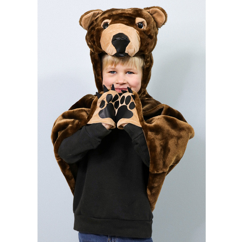 Great Pretenders Animal Costume for Little Ones, Woodland Bear Cape - Size 2-6 Years