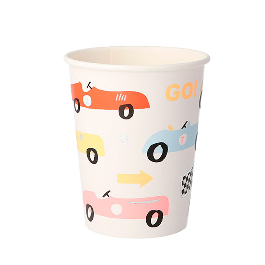 Meri Meri papkrus, Race car - 8 stk.