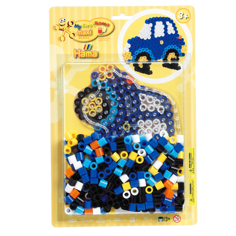 Hama perlepladesæt, Maxi - bil + 250 perler