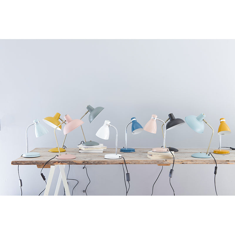 Leitmotiv Hood Metal Table Lamp in Iron Jungle Green