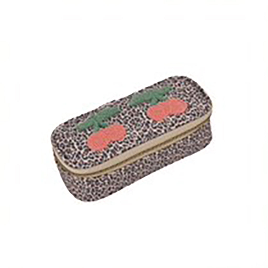 Jeune Premier Pencil Case, Leopard Cherry