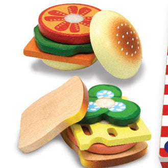 Legemad i træ, sandwichsæt