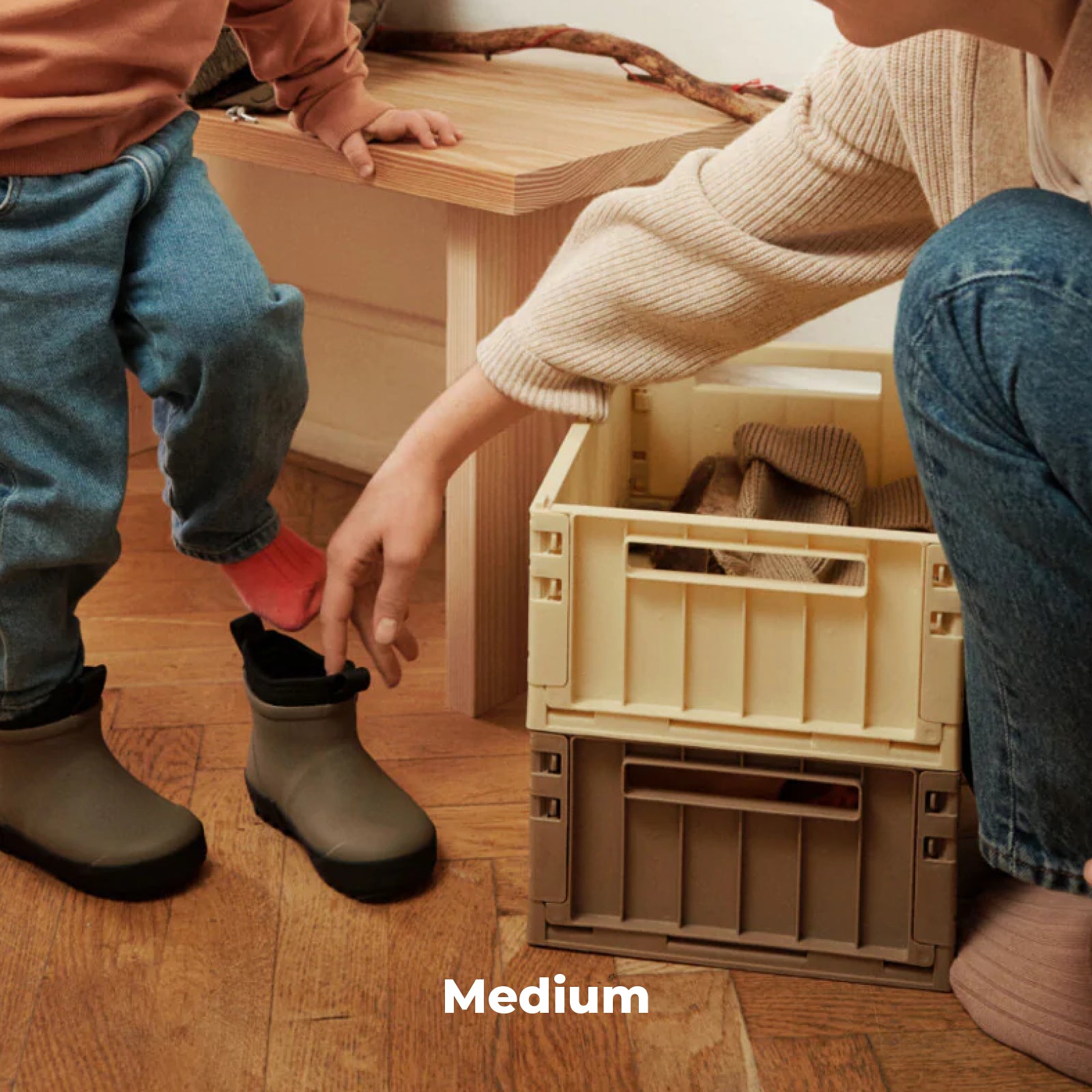 Liewood Weston Folding Crates M, 2-Pack - Sandy