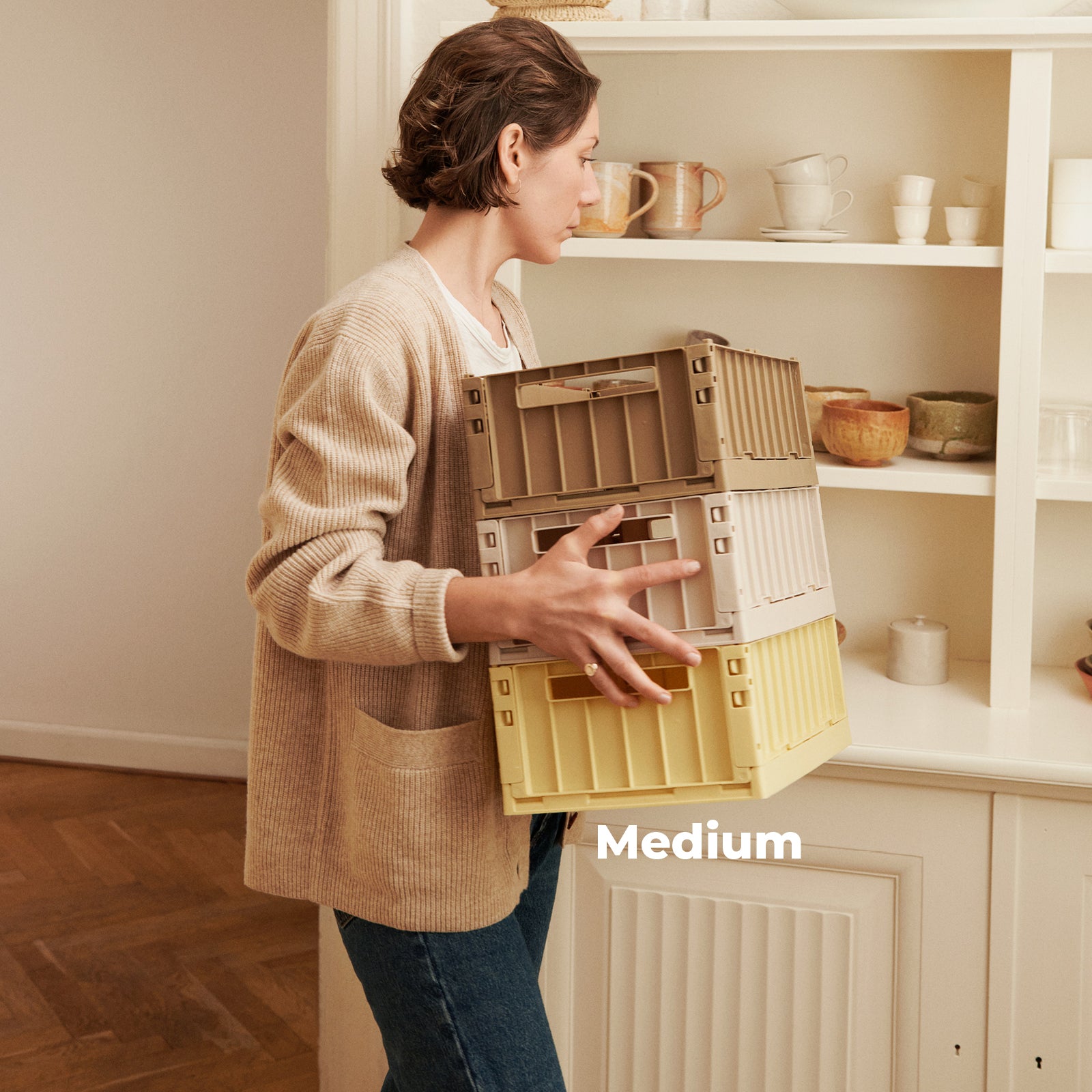 Liewood Weston Folding Crates M, 2-Pack - Sandy