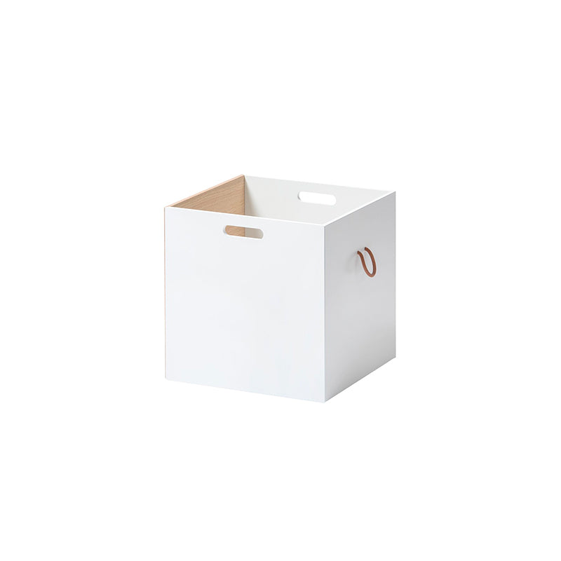 Oliver Furniture Wood Boxes, Oak/White - Set of 2