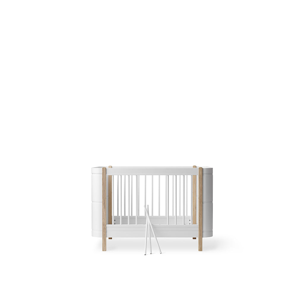 Oliver Furniture, Wood Mini+ Crib excl. Junior Kit - White/Oak