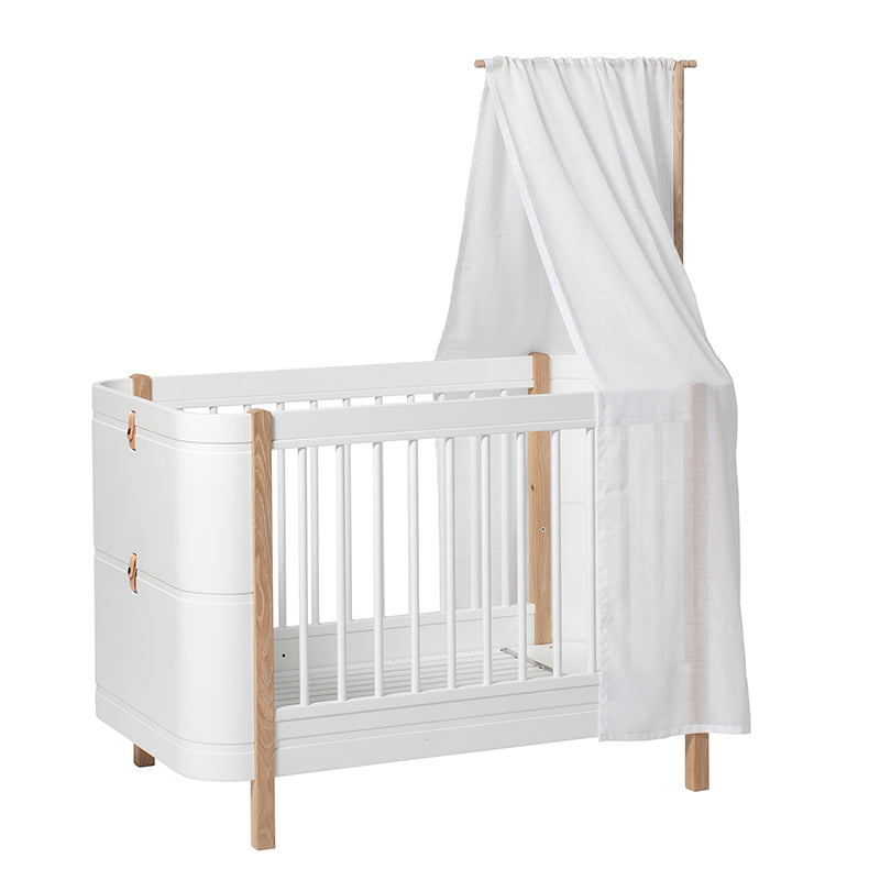 Oliver Furniture Wood Mini+ Basic Canopy Bed, White