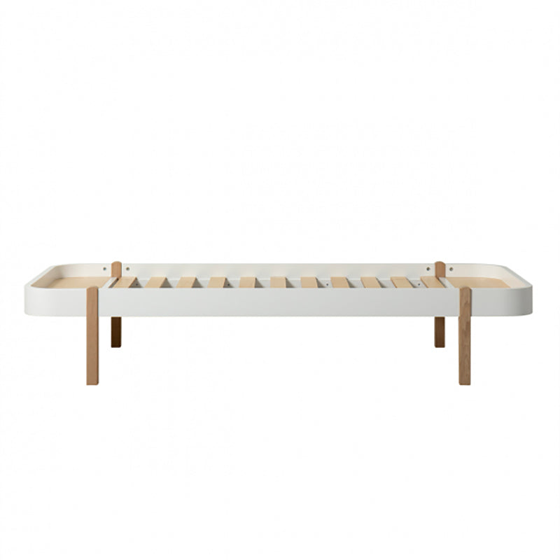 Oliver Furniture, Wood Lounger, 90 x 200 cm - White/Oak