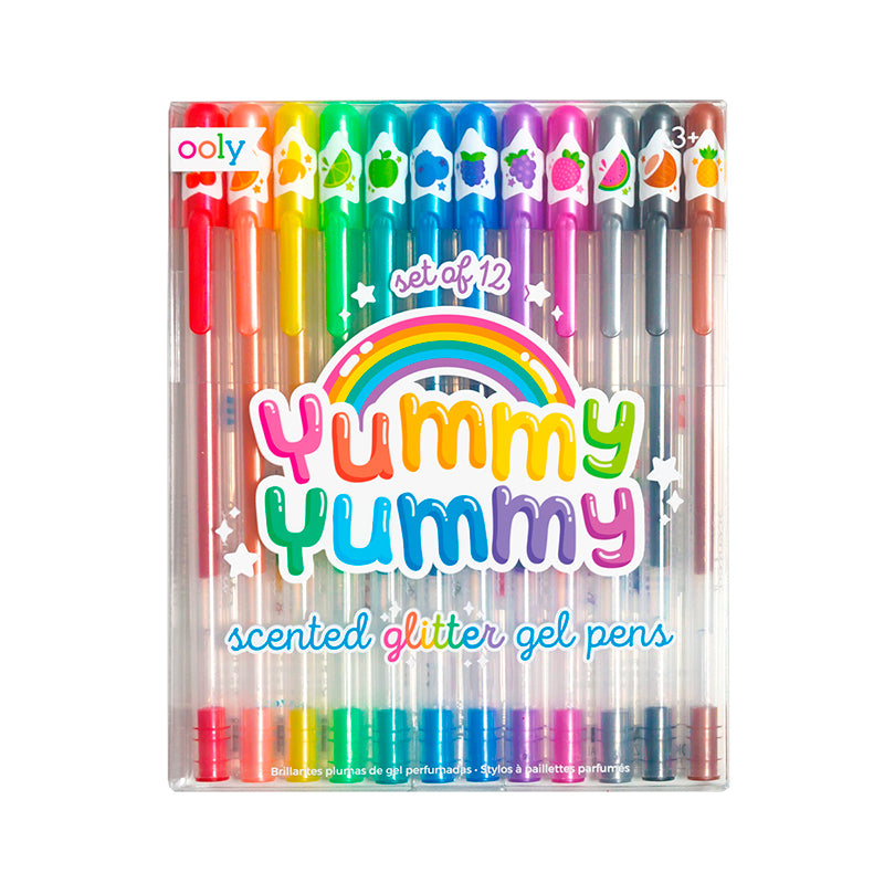 Ooly Yummy ymmy gel penne m. glitter og duft - 12 stk.
