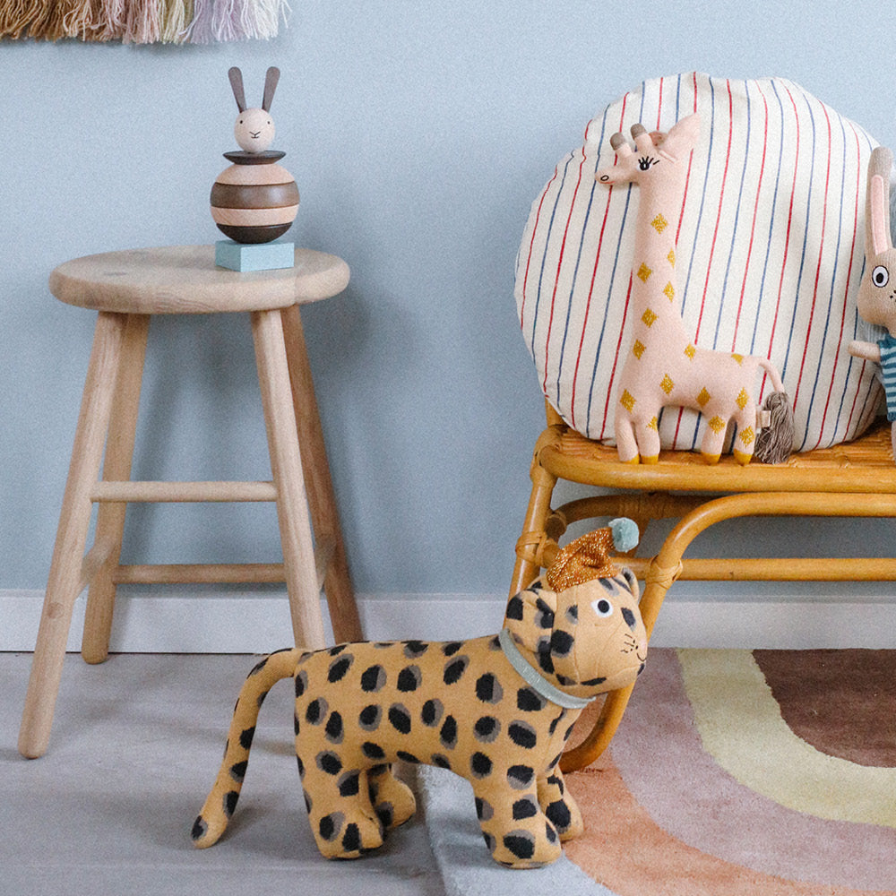 OYOY Soft Toy, Baby Guggi Giraffe - Rose/Amber