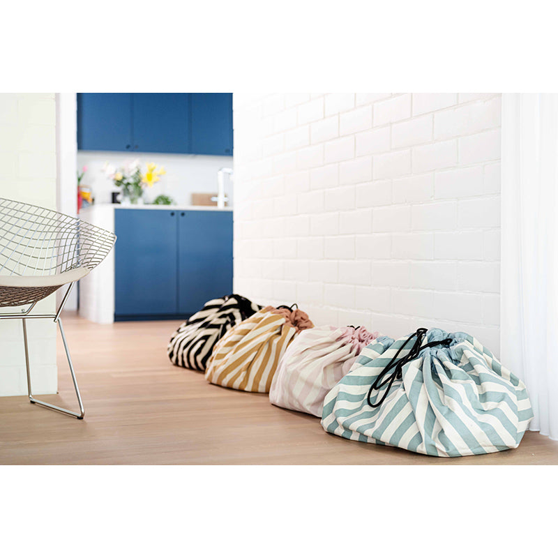 Play&Go 2-in-1 Play Mat, Stripes Green