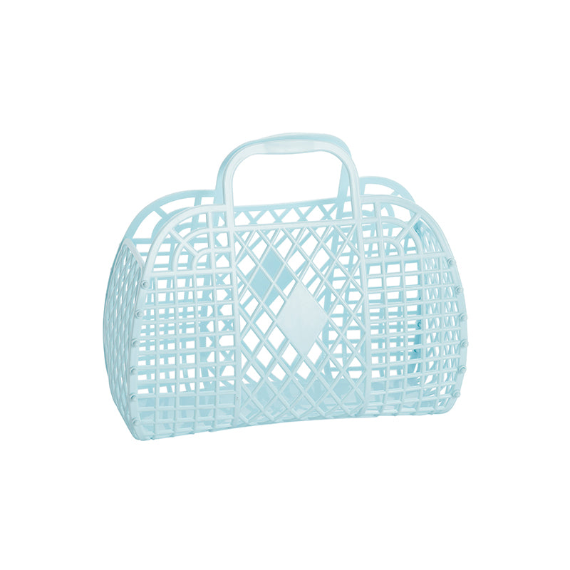 Sun Jellies Retro Basket, Small - Blue