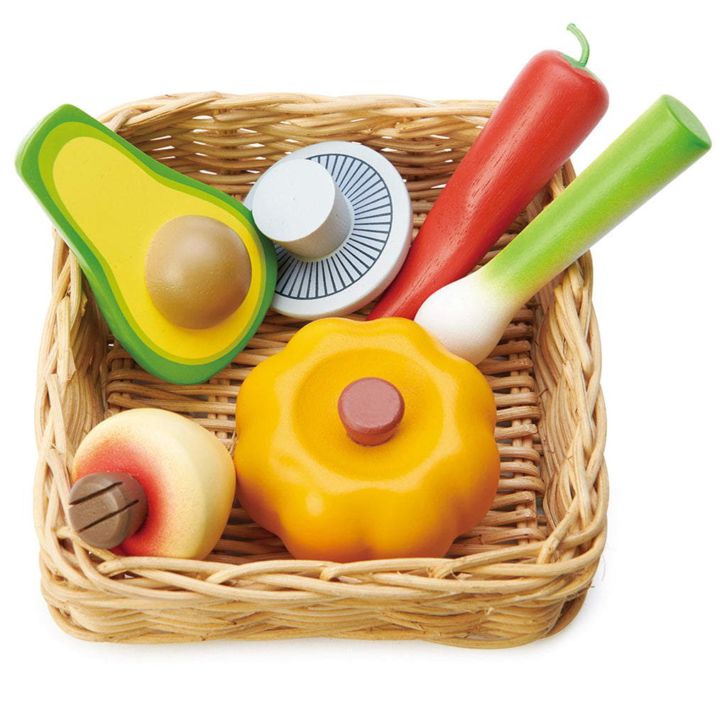 Tender Leaf, Play Food - Basket with Vegetables