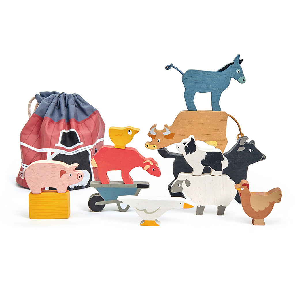 Tender Leaf, Wooden Stacking Animals - The Farm