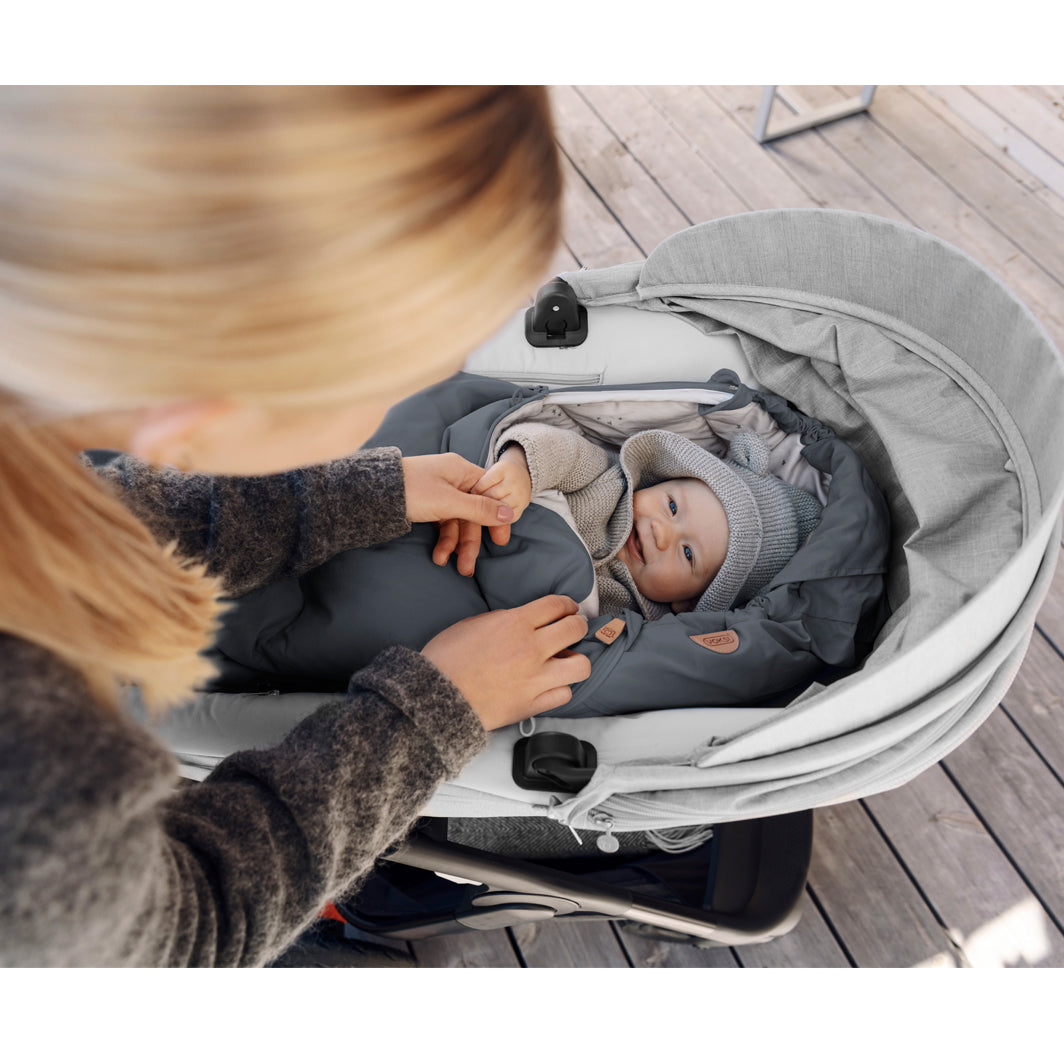 Voksi Bag, City Stroller Bag, OEKO-TEX - Black Cream