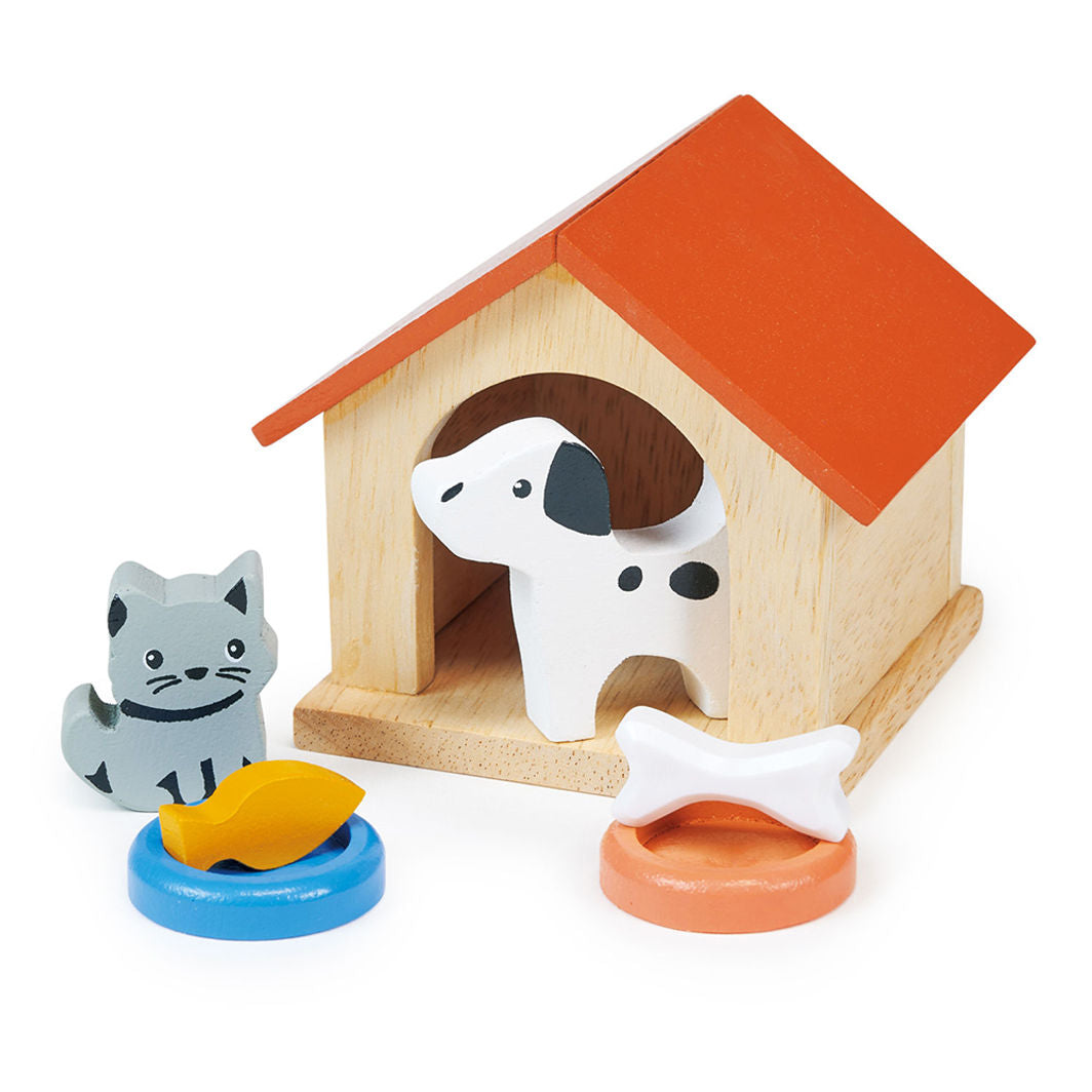 Mentari, Dollhouse Accessories, Pet Set with Dog and Cat