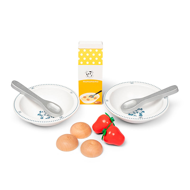MaMaMeMo Wooden Play Food, Koldskål Set