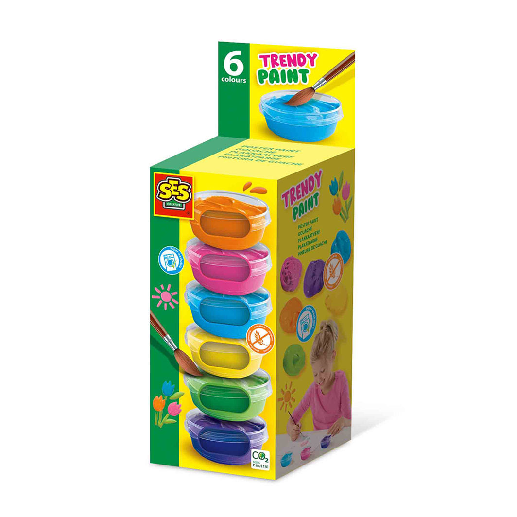 SES Creative Poster Paint, Trendy 6x45ml