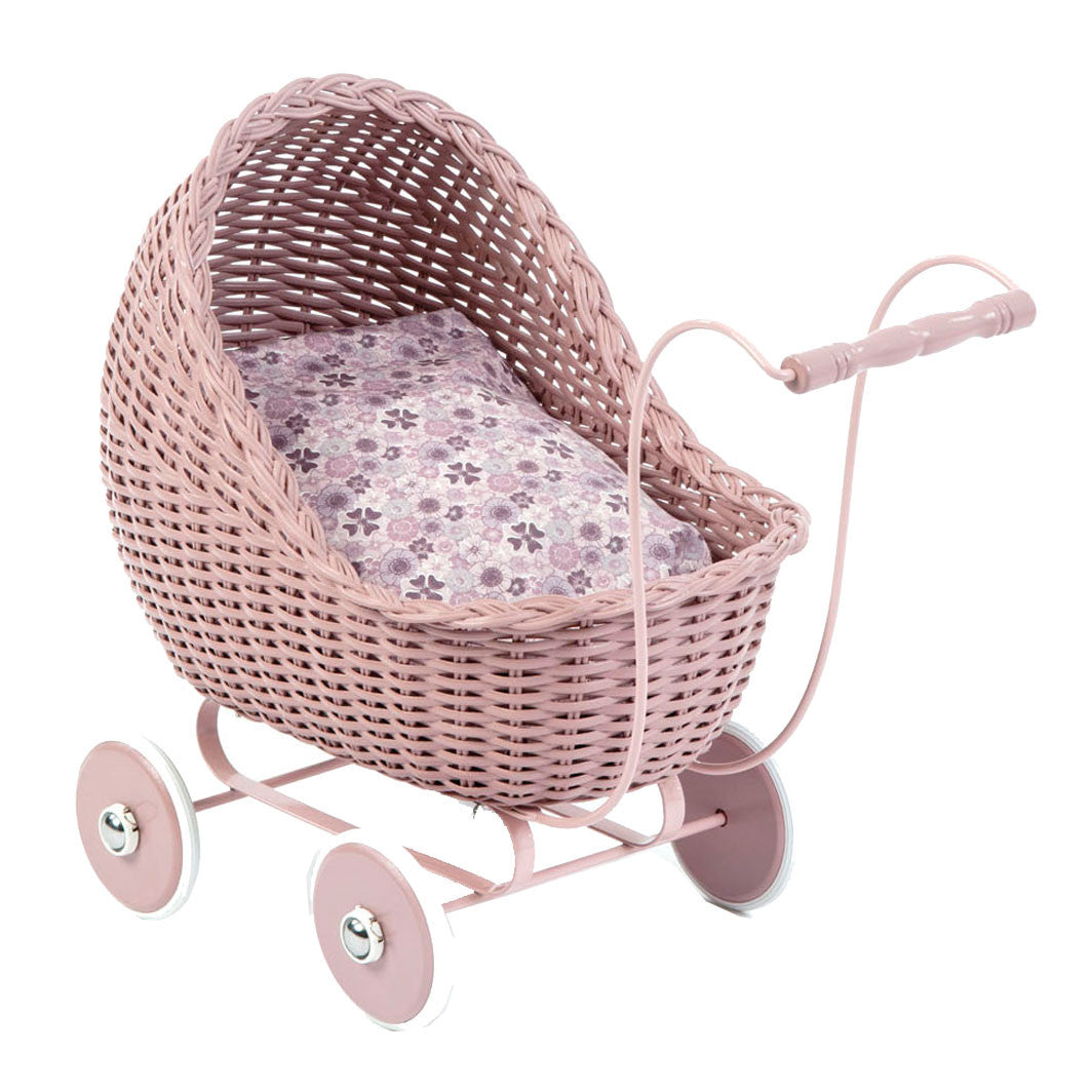 Smallstuff Wicker Doll Pram, Powder