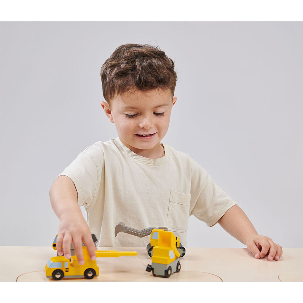 Mentari, Wooden Toy Cars – Work Vehicles
