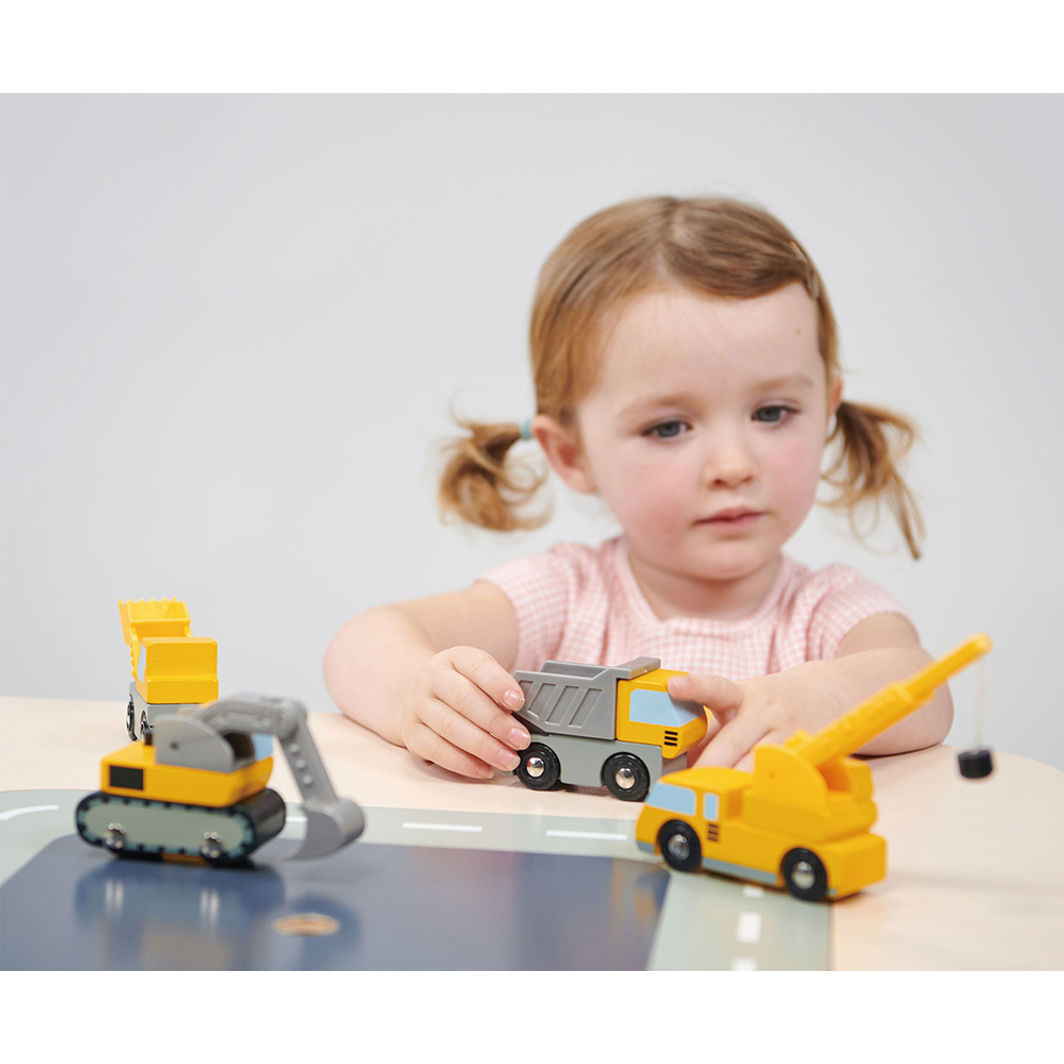 Mentari, Wooden Toy Cars – Work Vehicles