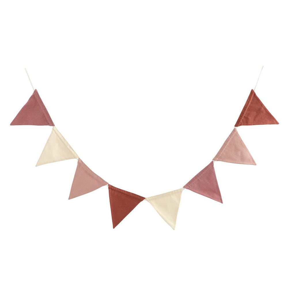 Sebra Double-Sided Flag Garland, Blossom Pink – 2.5 Metres