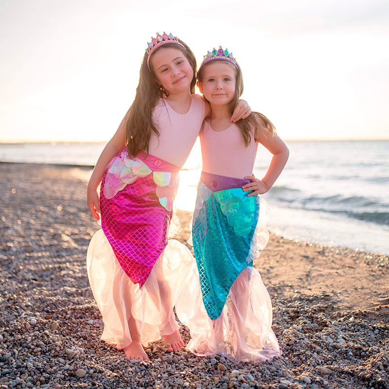 Great Pretenders Costume, Mermaid Skirt and Tiara in Pink - Size 4-6 Years