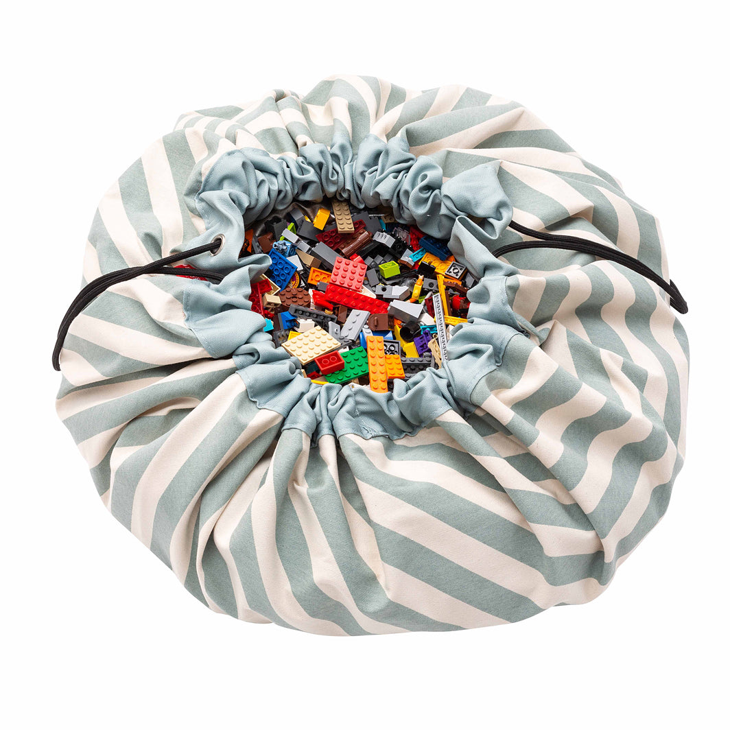 Play&Go 2-in-1 Play Mat, Stripes Green