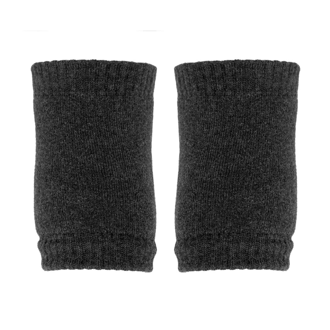 GoBabyGo knæbeskyttere m. gummidutter, dark grey melange - vist bagfra