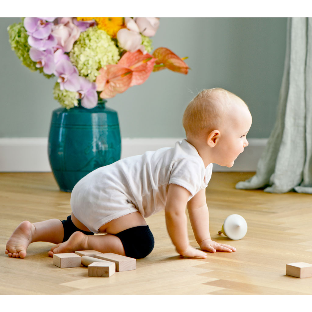 GoBabyGo Knee Pads with Rubber Dots, Black