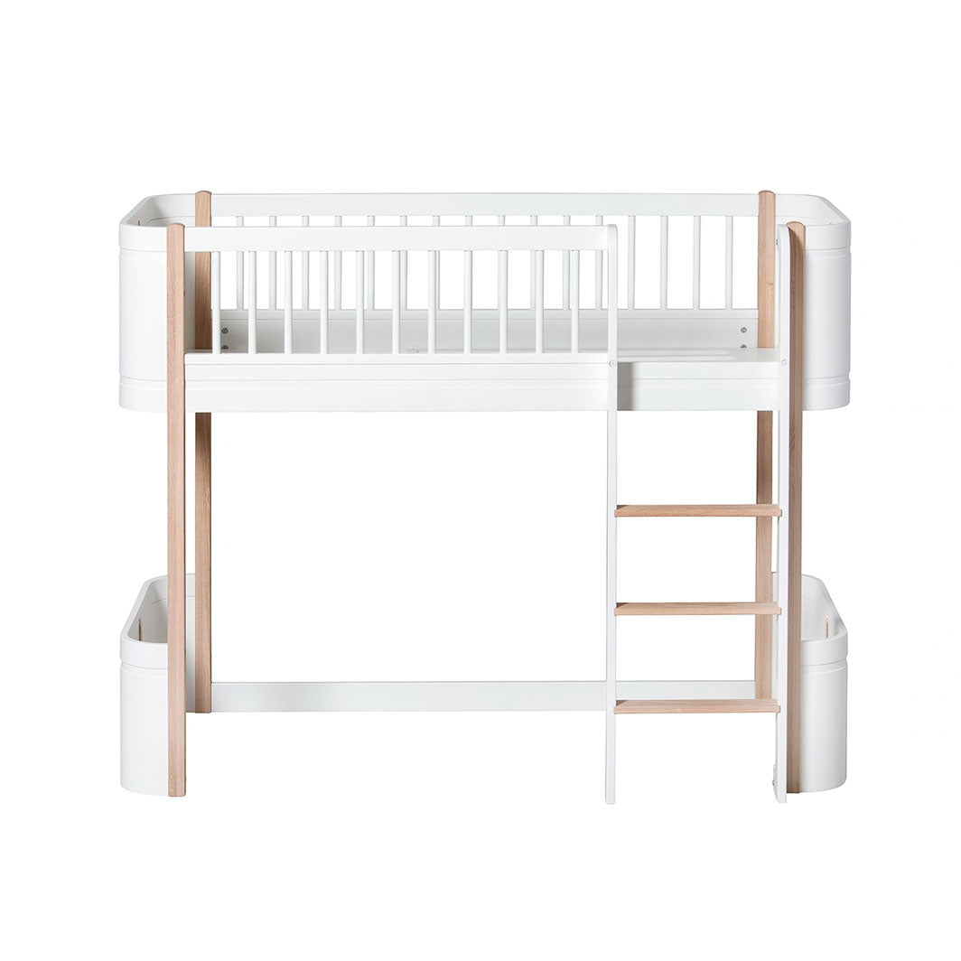 Oliver Furniture, Conversion Kit, from Wood Mini+ Crib to Mid-Height Bed - White/Oak