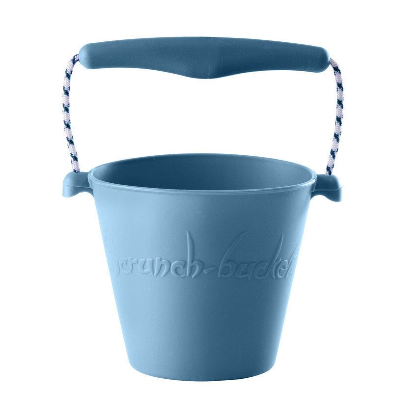 Scrunch-bucket, soft and foldable bucket – duck egg blue