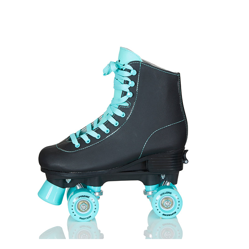 Supreme Rollers, Side-by-Side Roller Skates, Del Rey Black – Sizes 31–42