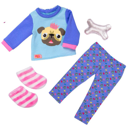 Our Generation Doll Outfit, Pajamas with Bulldog