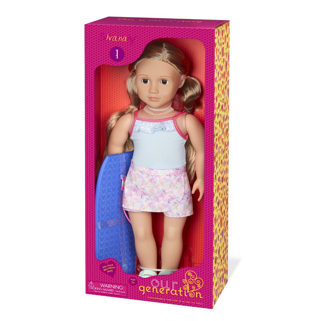 Our Generation Doll Ivana with Surfboard - 46 cm