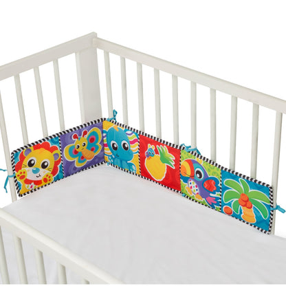 Playgro Activity Toy: Reversible Tummy Time Fabric Book with Mirror