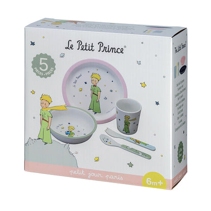 Petit Jour Paris Children’s Tableware Gift Set, 5 Pieces – Den lille prins, Pink