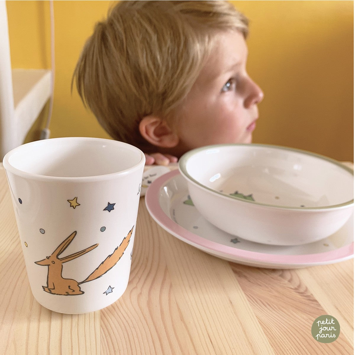Petit Jour Paris Children’s Tableware Gift Set, 5 Pieces – Den lille prins, Pink