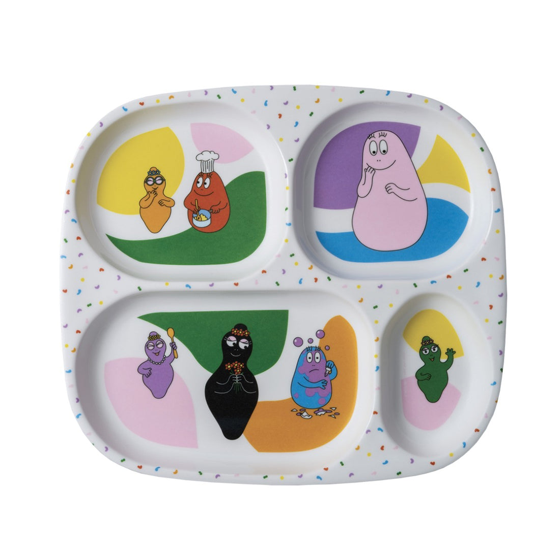 Petit Jour Paris 4-Piece Plate Set, Barbapapa - Assorted Colors