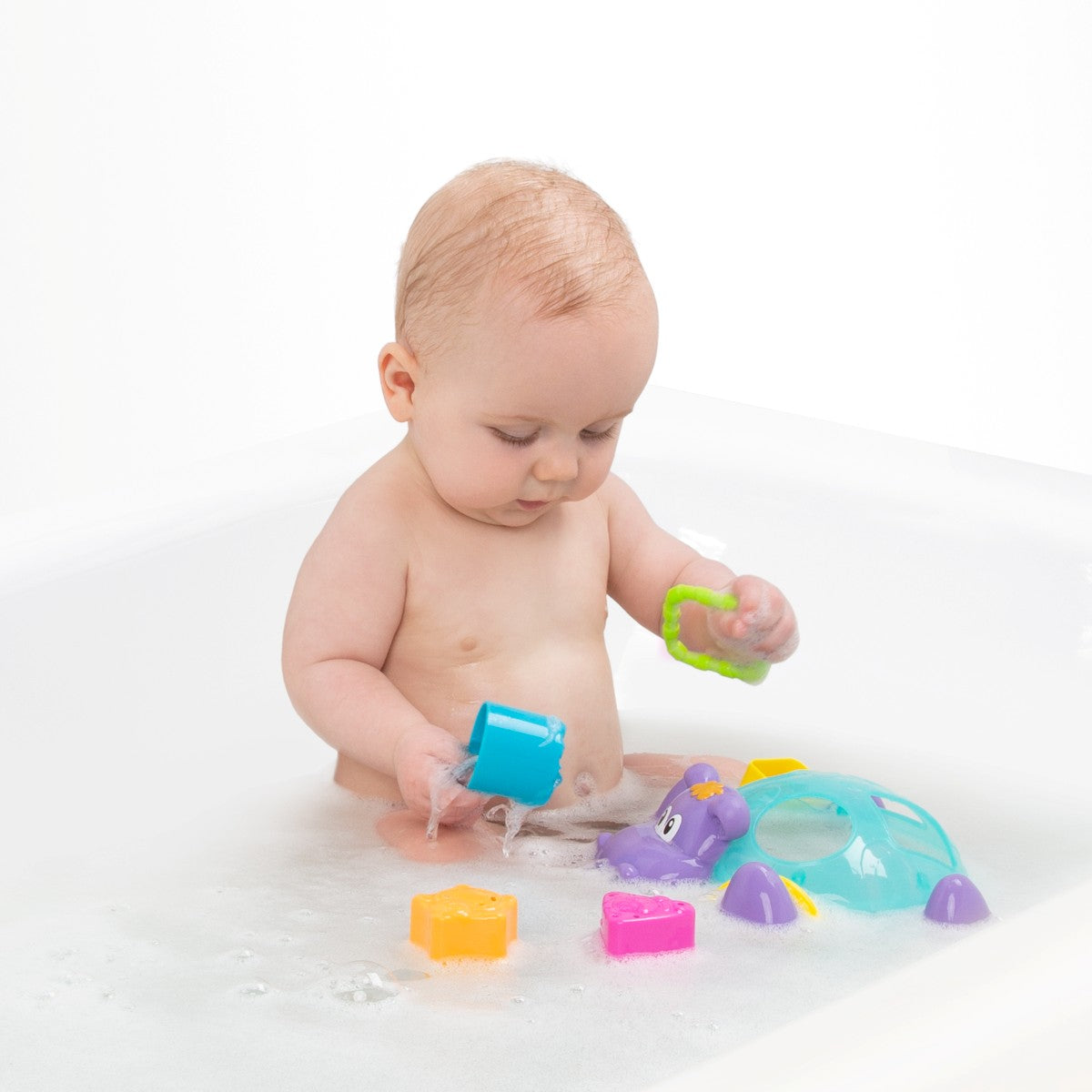 Playgro Bath Toy, Floating Hippo - Shapes