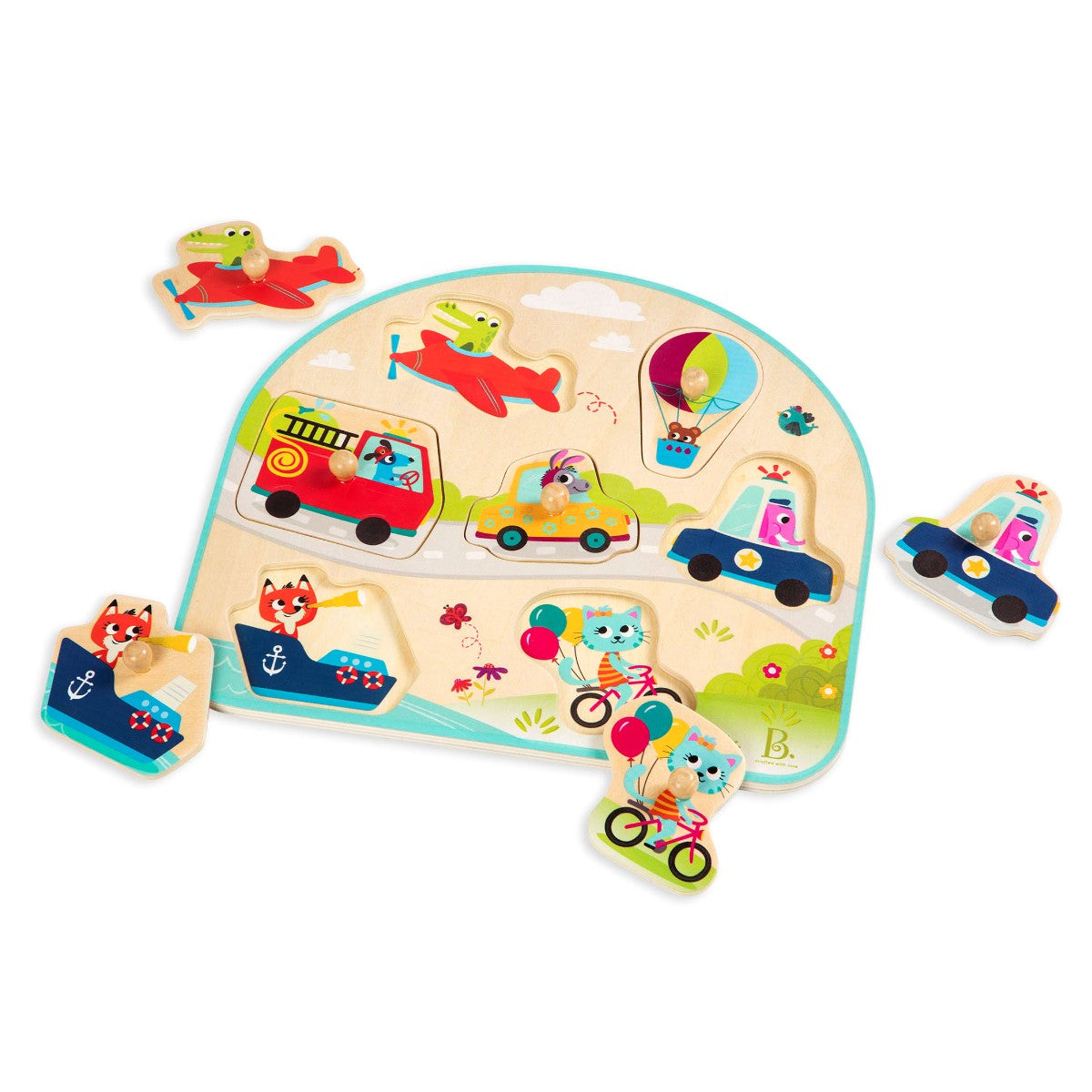 B Toys Knob Puzzle, Transport - From 18 Months