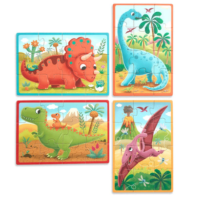 B Toys Puzzle, 4-in-1 - Dino