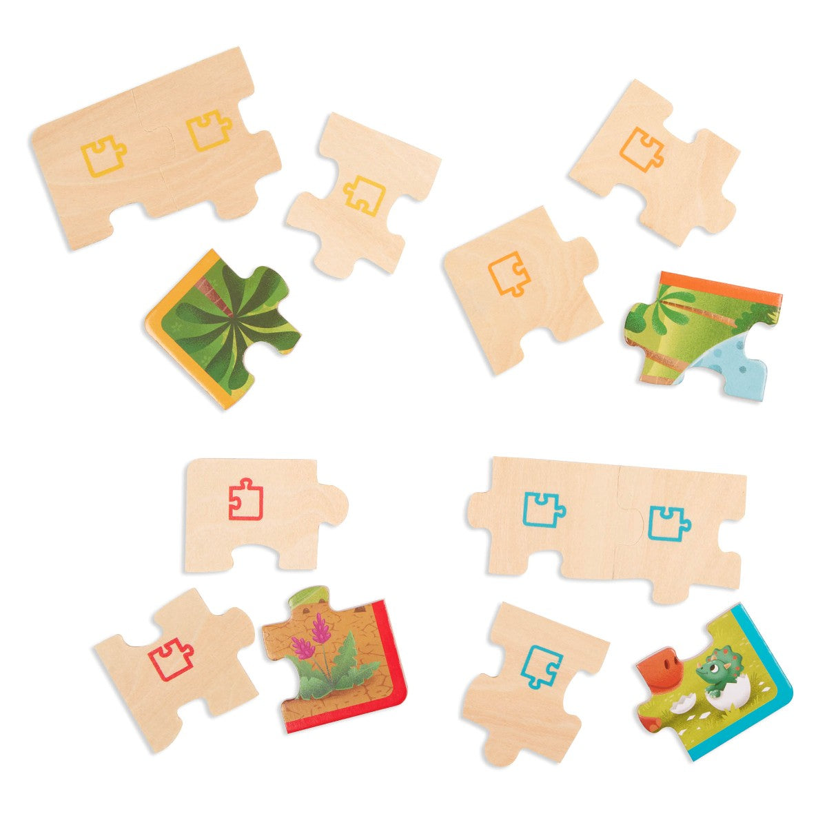 B Toys Puzzle, 4-in-1 - Dino