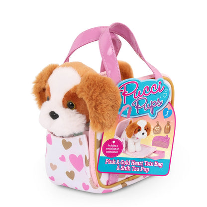 Pucci Pups Dog in Heart-Shaped Bag