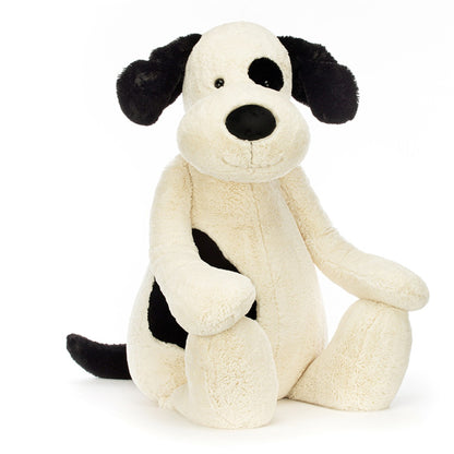 Jellycat Plush, Bashful Dog, Cream/Black, Extra Large Dog - 108 cm