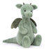 Jellycat bamse, Bashful drage, virkelig stor drage - 108 cm