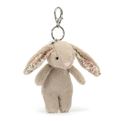 Jellycat Keyring, Bashful Bunny Blossom Beige