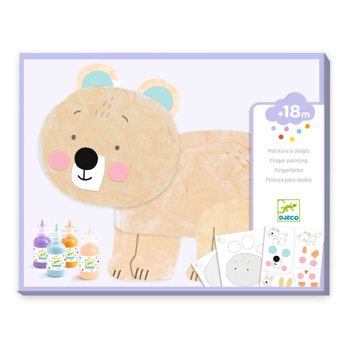 Djeco Activity Set - Finger Painting, Messy Fun