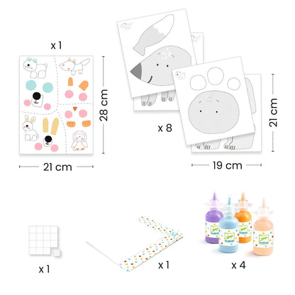 Djeco Activity Set - Finger Painting, Messy Fun